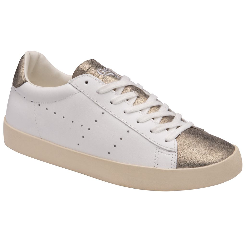 Gola Classics Nova Metallic Sneakers Blancas Doradas Colombia | 075XFIEUJ