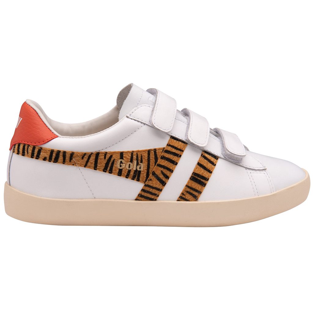 Gola Classics Nova Strap Safari Sneakers Blancas Coral Colombia | 701CGHPON