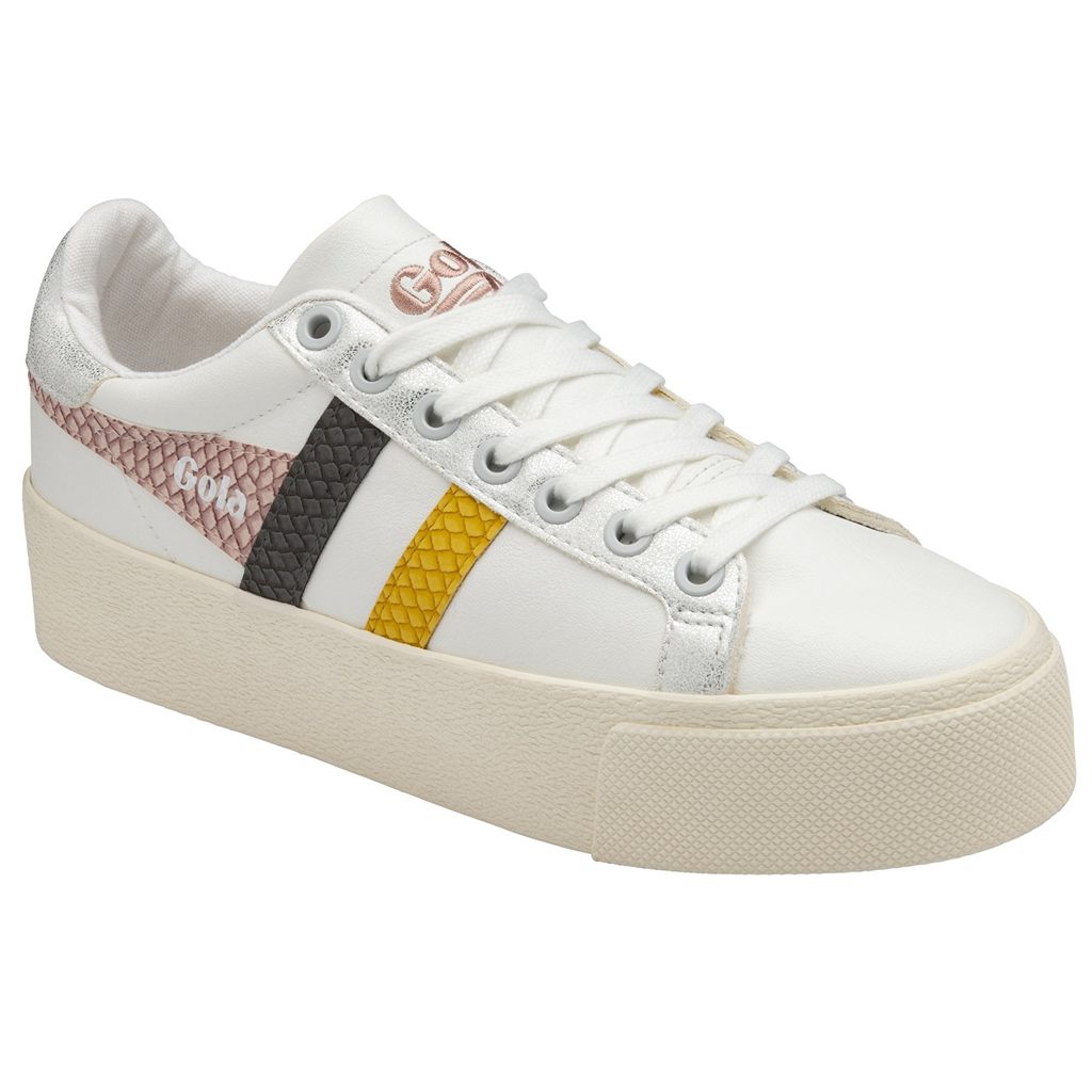 Gola Classics Orchid Platform Trident Snake Sneakers Blancas Rosas Colombia | 352VQKHEJ
