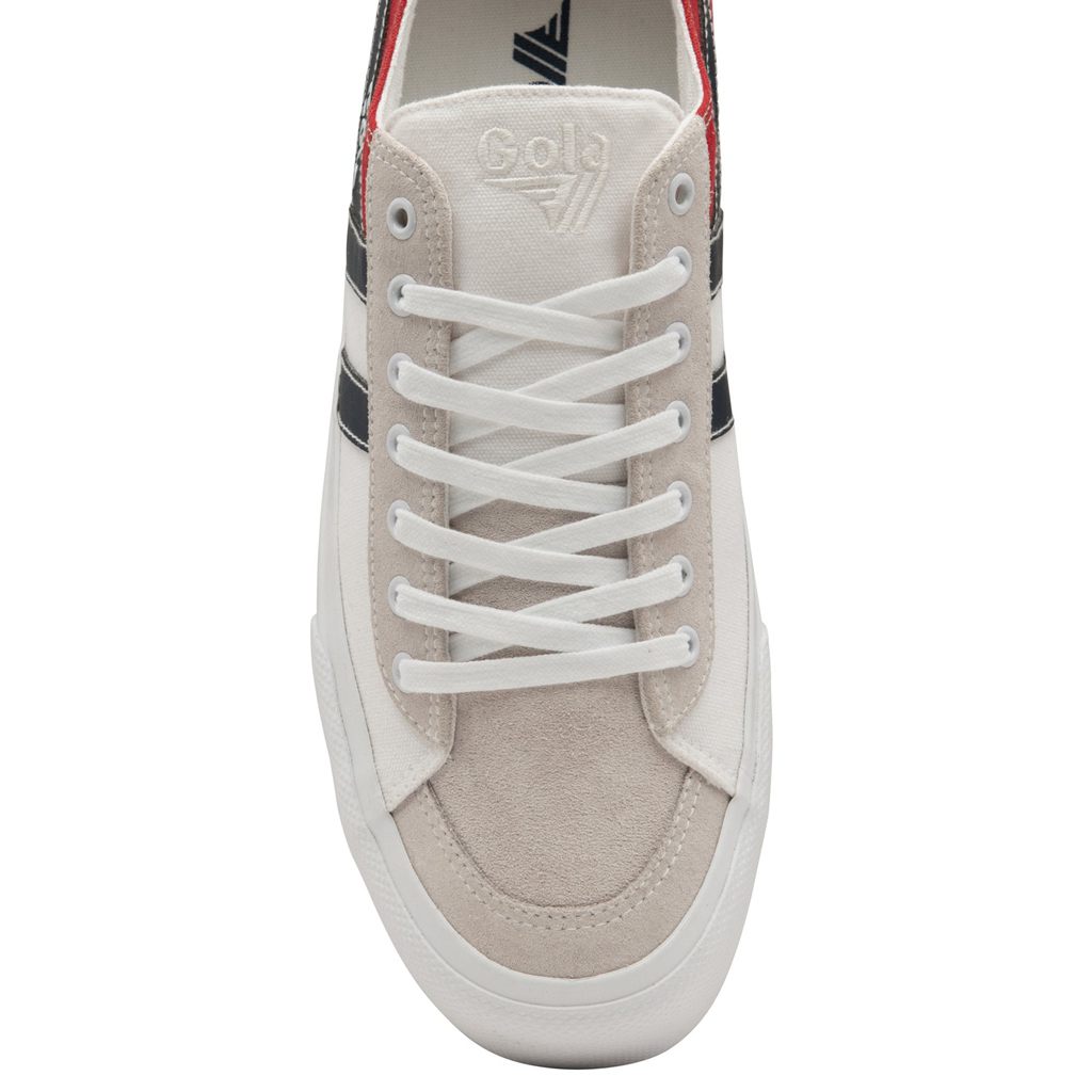 Gola Classics Quota II RWB Plimsoll Sneakers Blancas Rojas Azul Marino Colombia | 234KZMIOJ