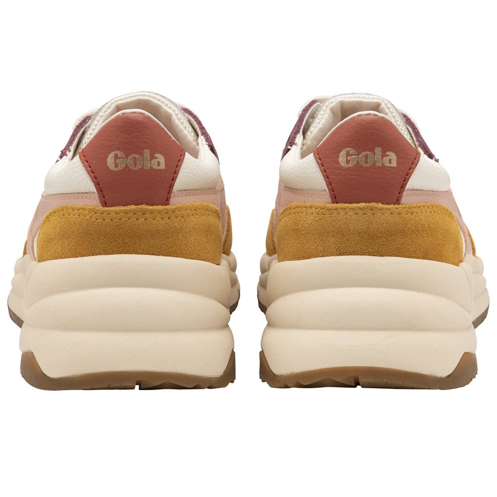 Gola Classics Saturn Quadrant Sneakers Blancas Rosas Naranjas Colombia | 798AMKVTG