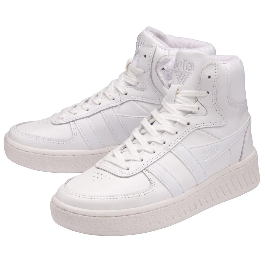 Gola Classics Slam High Sneakers Blancas Blancas Colombia | 153XEPZRA