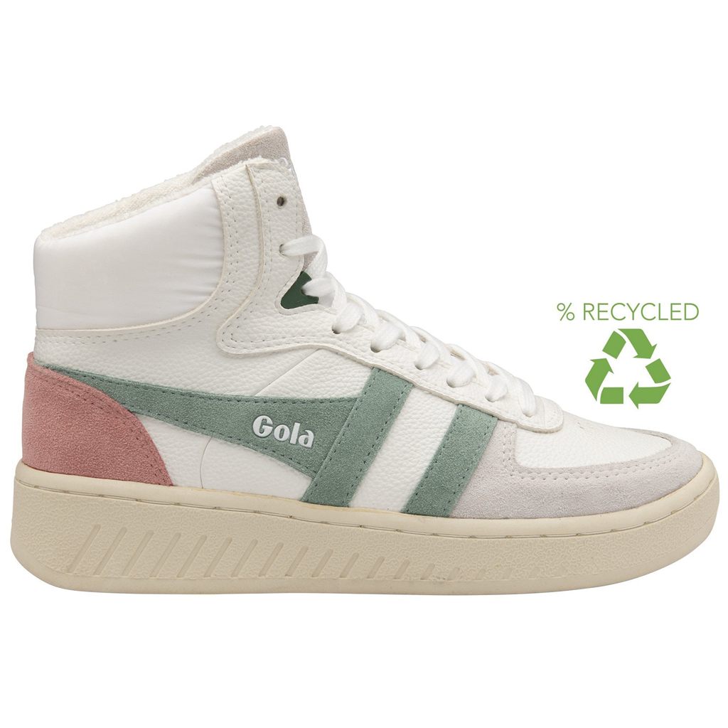 Gola Classics Slam Trident Sneakers Blancas Verde Coral Rosas Colombia | 572KEBQRP