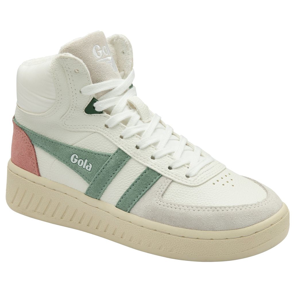 Gola Classics Slam Trident Sneakers Blancas Verde Coral Rosas Colombia | 572KEBQRP