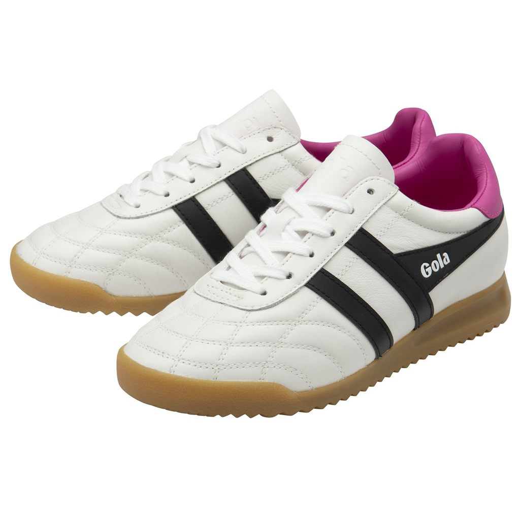 Gola Classics Stadium Sneakers Blancas Negras Rosas Colombia | 615PLMGID