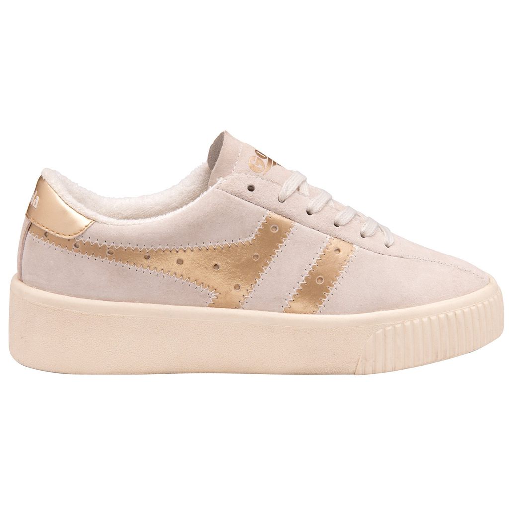 Gola Classics Super Court Metallic Sneakers Blancas Doradas Colombia | 231YTGXIN