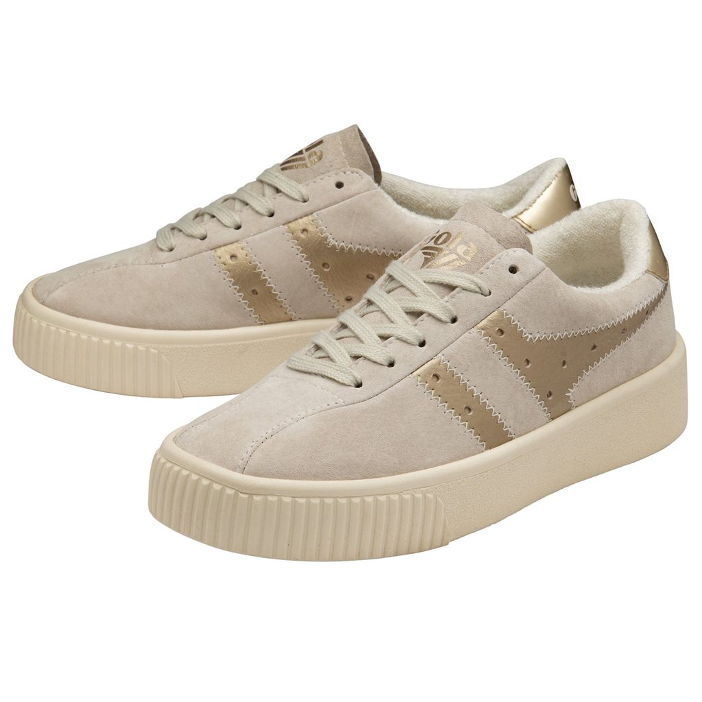 Gola Classics Super Court Metallic Sneakers Blancas Doradas Colombia | 231YTGXIN