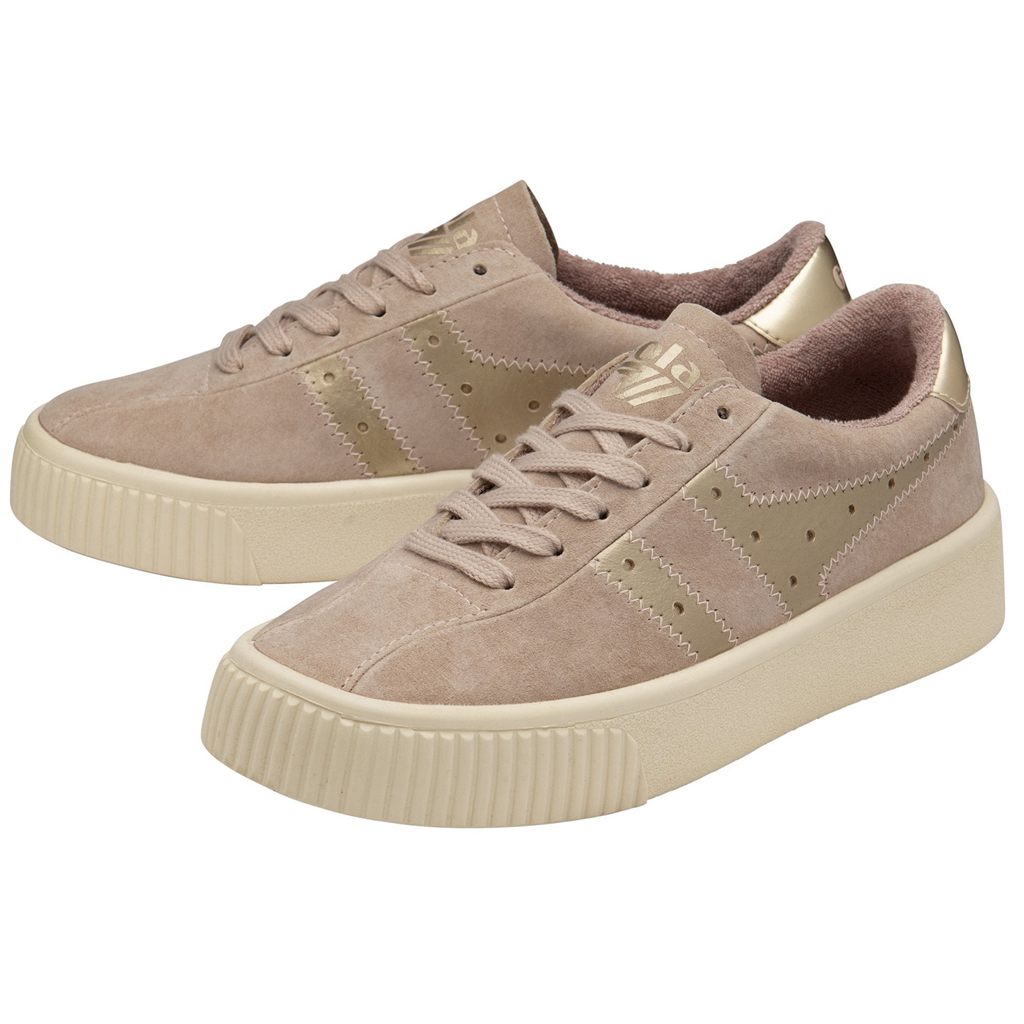 Gola Classics Super Court Metallic Sneakers Doradas Colombia | 018FIVSPK