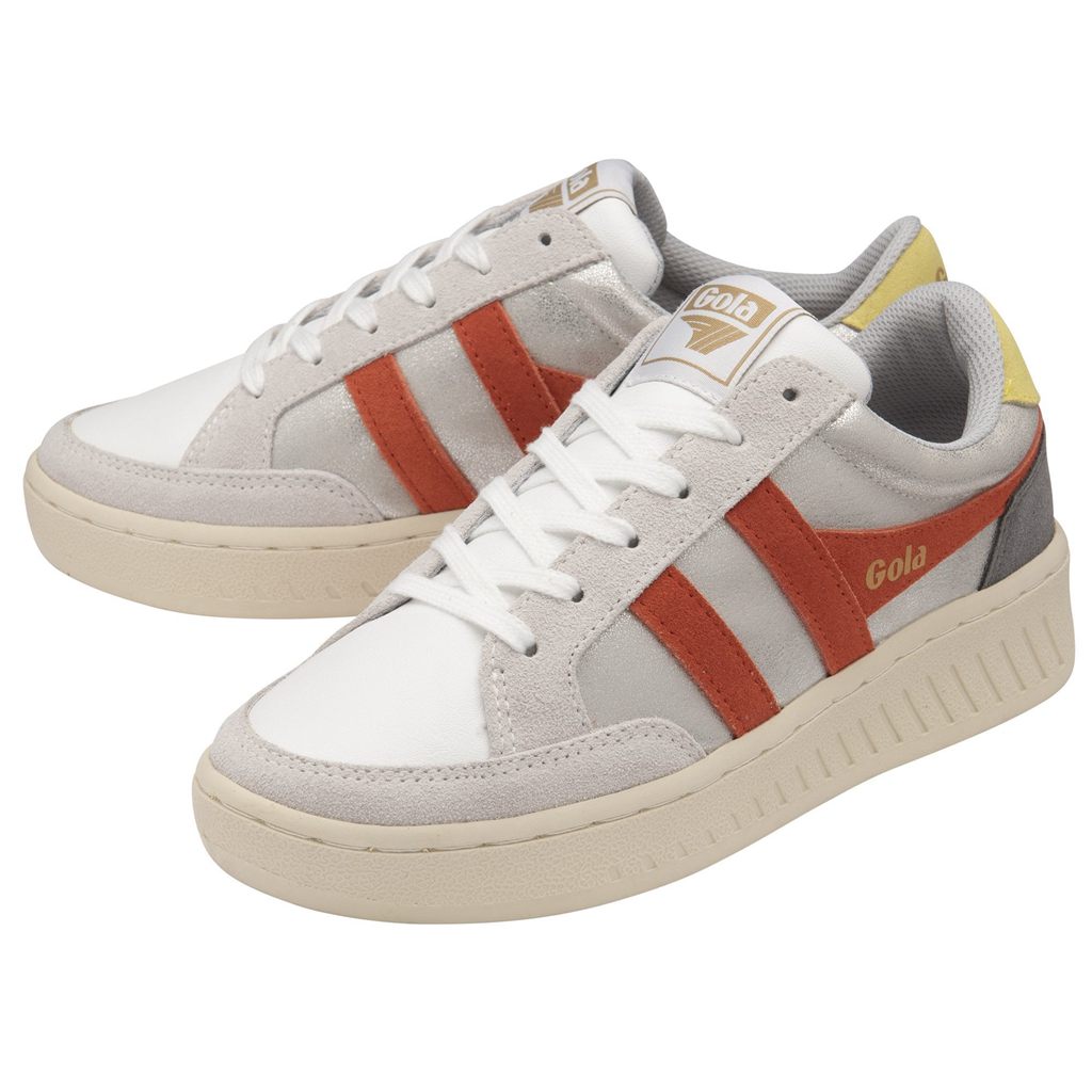 Gola Classics Superslam Blaze Sneakers Plateadas Coral Colombia | 120VIKAJU