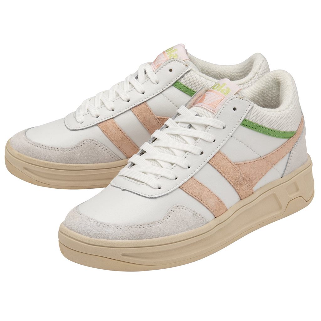 Gola Classics Swerve Sneakers Blancas Rosas Verde Colombia | 759SOZEBT