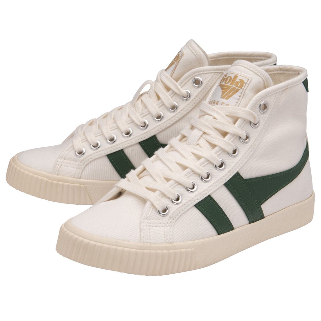 Gola Classics Tennis Mark Cox High Sneakers Blancas Verde Oscuro Colombia | 174FVJQDP
