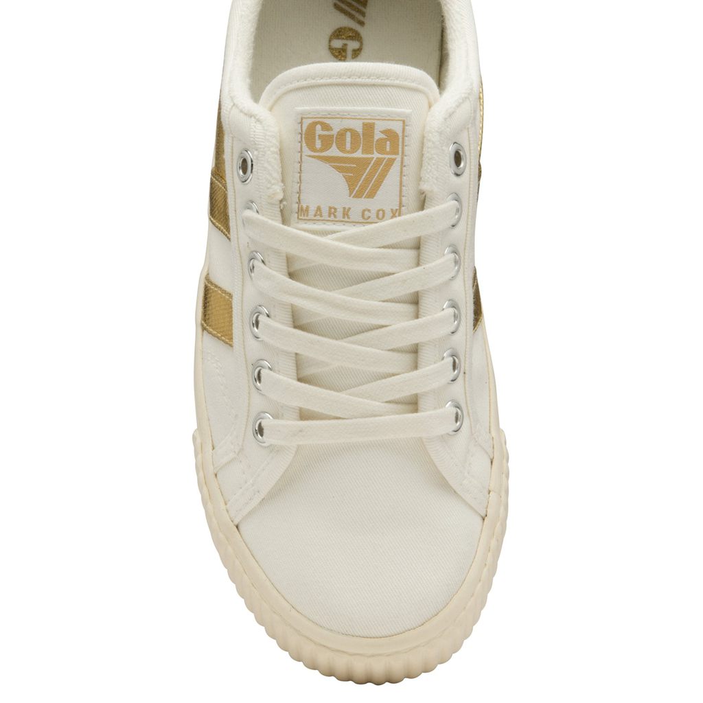 Gola Classics Tennis Mark Cox Sneakers Blancas Doradas Colombia | 167LJEXVB