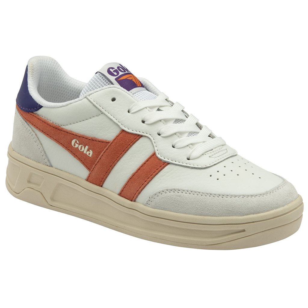Gola Classics Topspin Sneakers Blancas Coral Azul Real Moradas Colombia | 168UIARTE