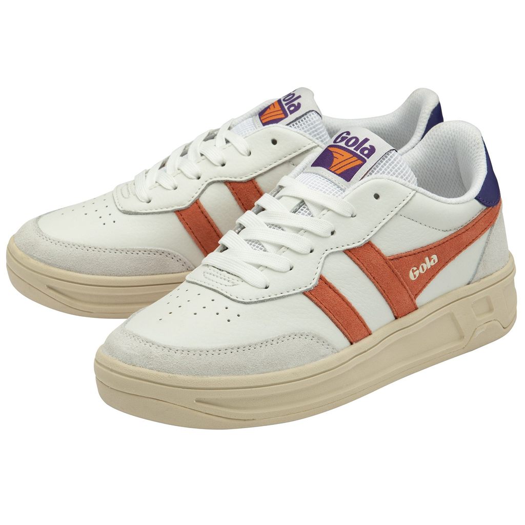 Gola Classics Topspin Sneakers Blancas Coral Azul Real Moradas Colombia | 168UIARTE
