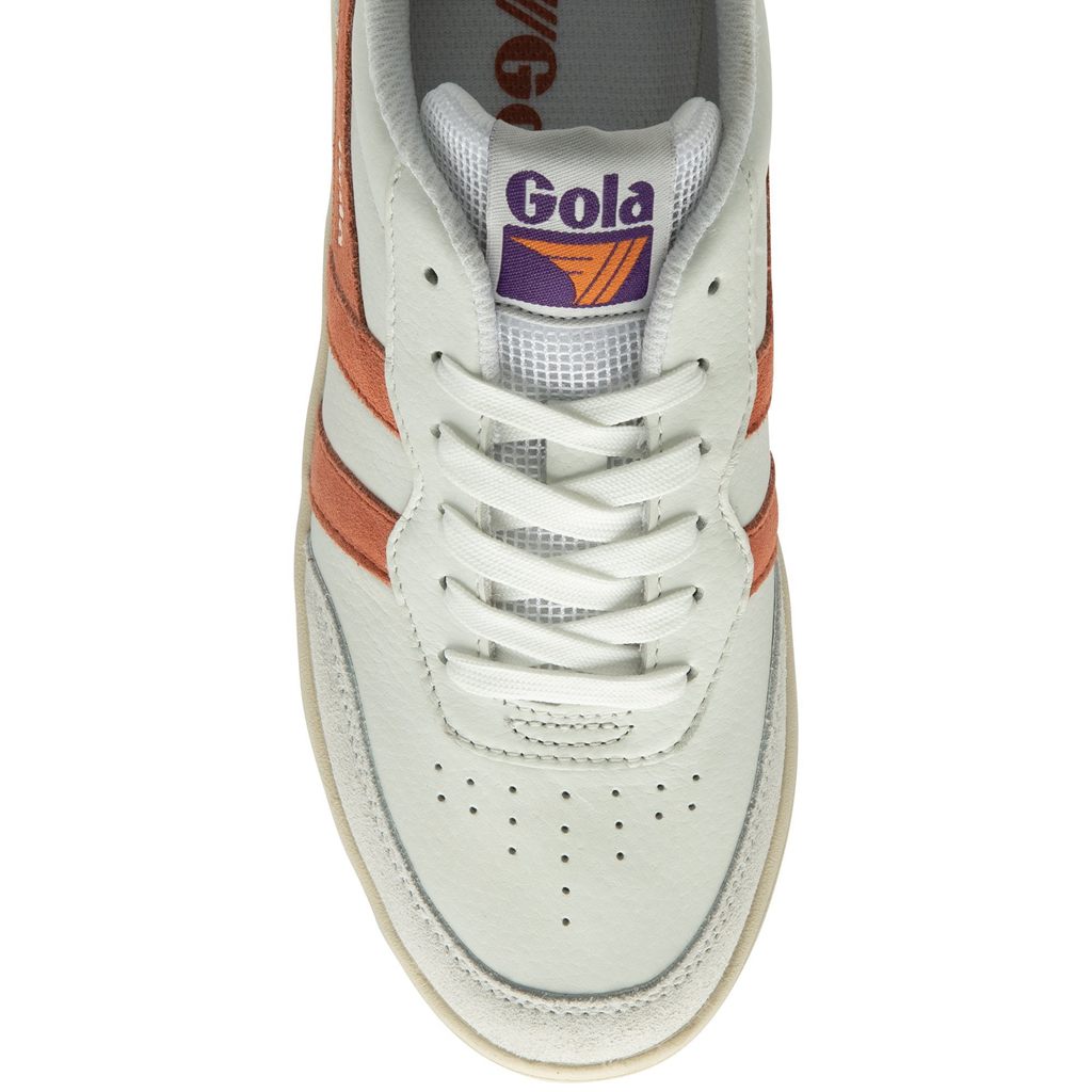 Gola Classics Topspin Sneakers Blancas Coral Azul Real Moradas Colombia | 168UIARTE