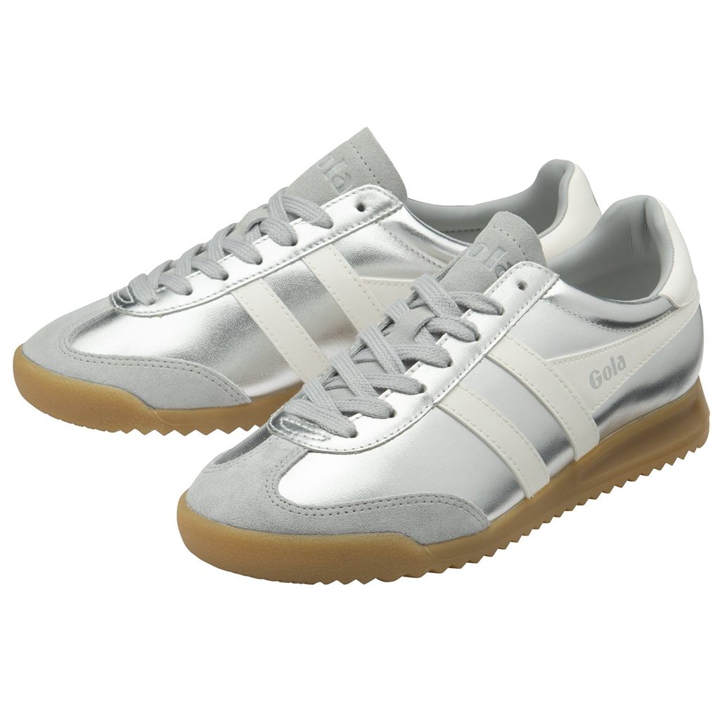 Gola Classics Torpedo Glimmer Sneakers Plateadas Blancas Colombia | 397YEBMTG