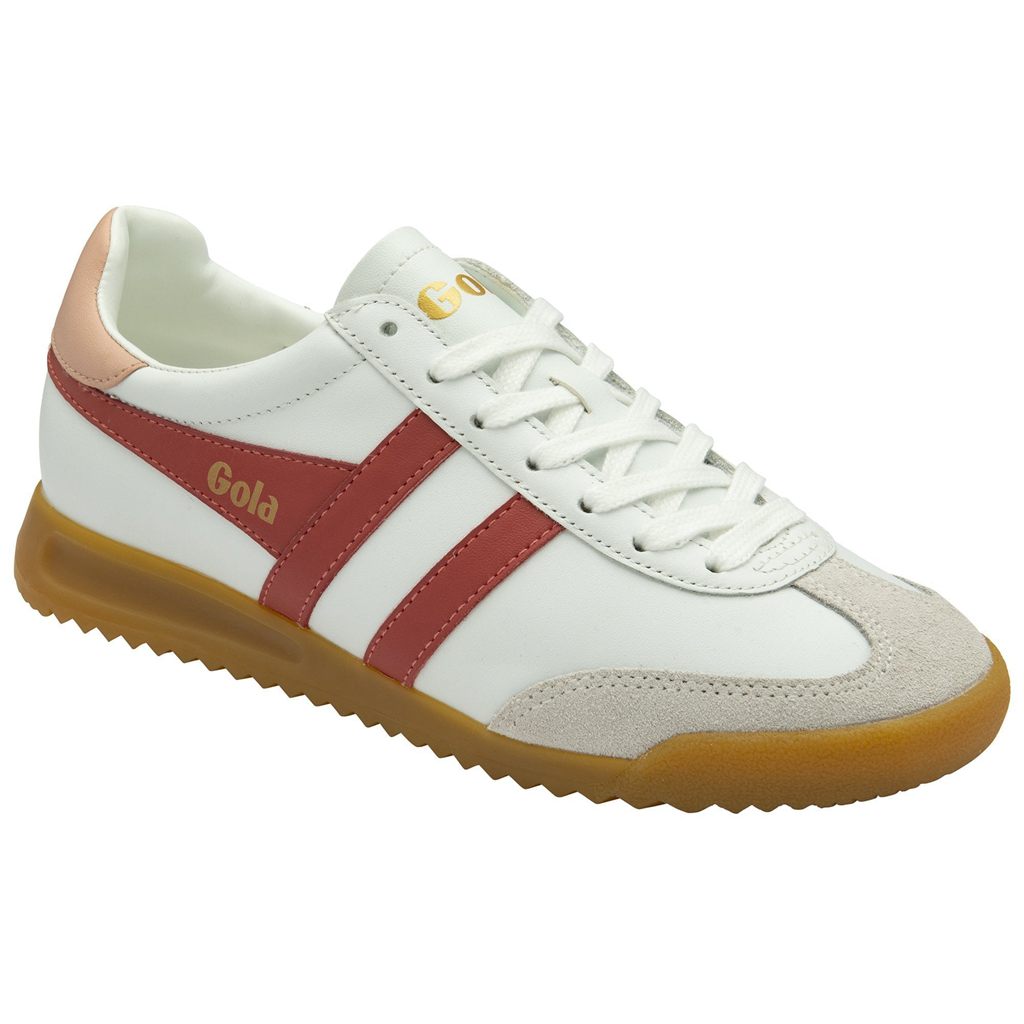 Gola Classics Torpedo Leather Sneakers Blancas Rosas Colombia | 916IMSRHQ