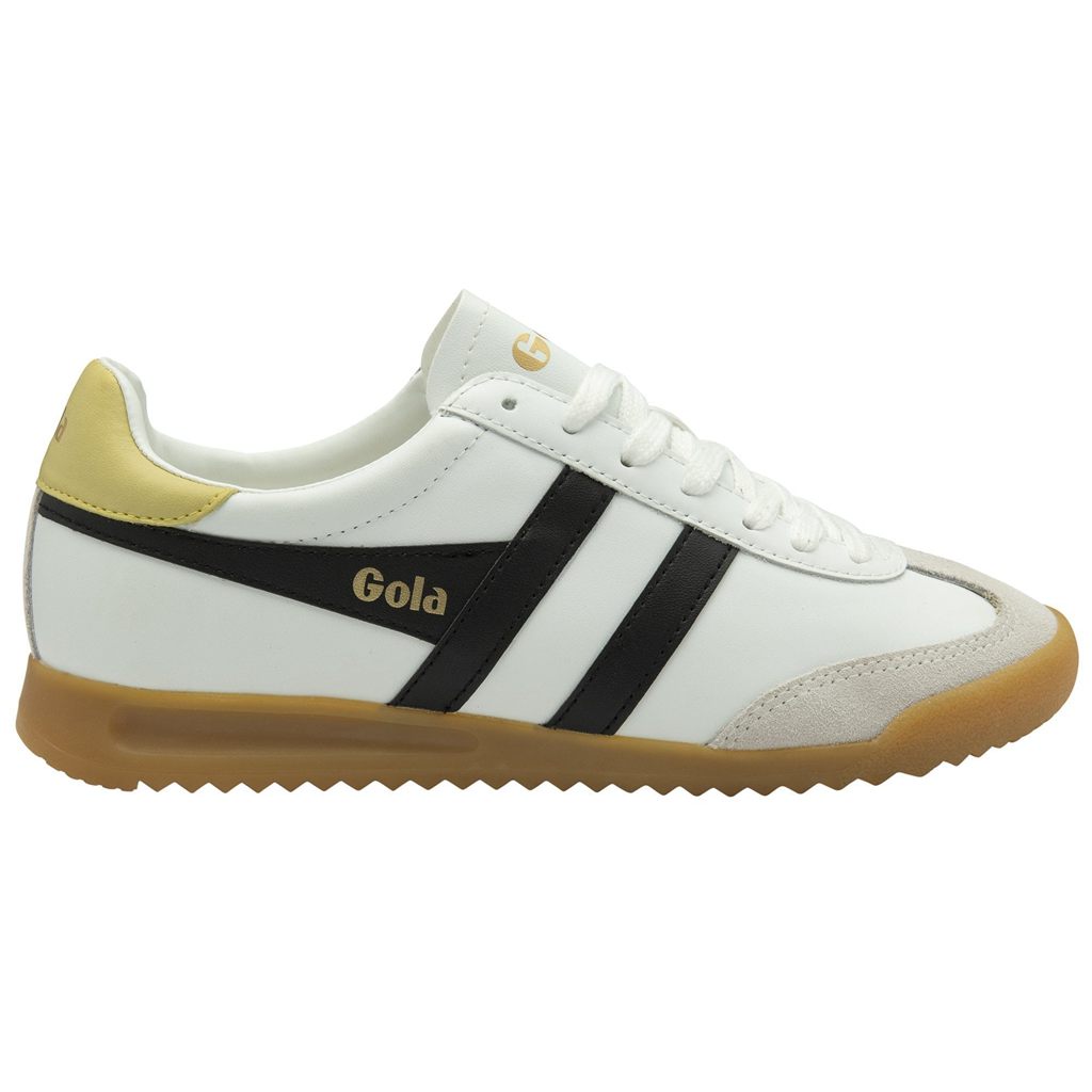 Gola Classics Torpedo Leather Sneakers Blancas Negras Limón Colombia | 467AYRNXW