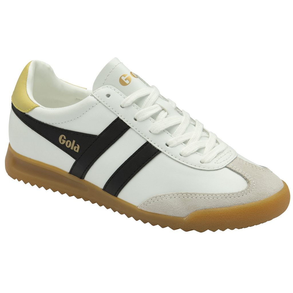 Gola Classics Torpedo Leather Sneakers Blancas Negras Limón Colombia | 467AYRNXW