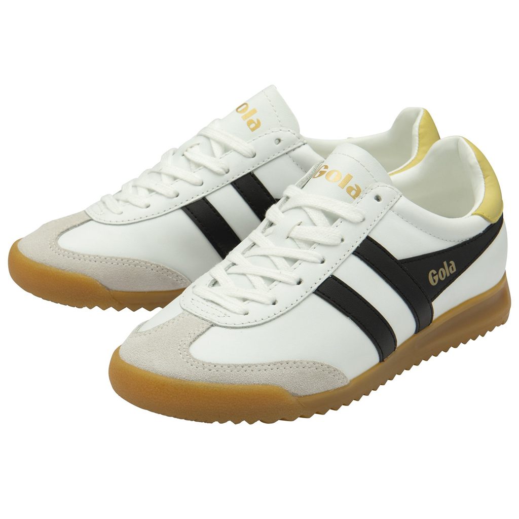 Gola Classics Torpedo Leather Sneakers Blancas Negras Limón Colombia | 467AYRNXW
