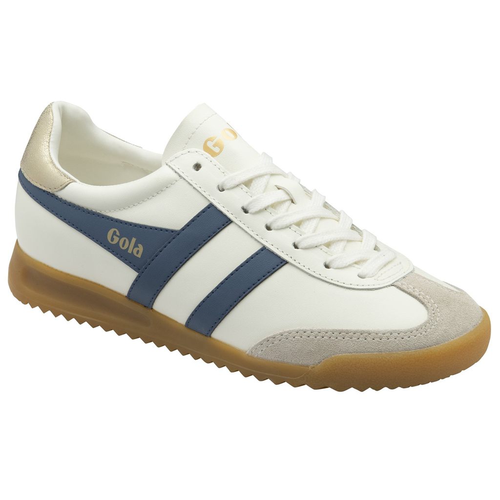 Gola Classics Torpedo Leather Sneakers Blancas Doradas Colombia | 369MEIQLJ