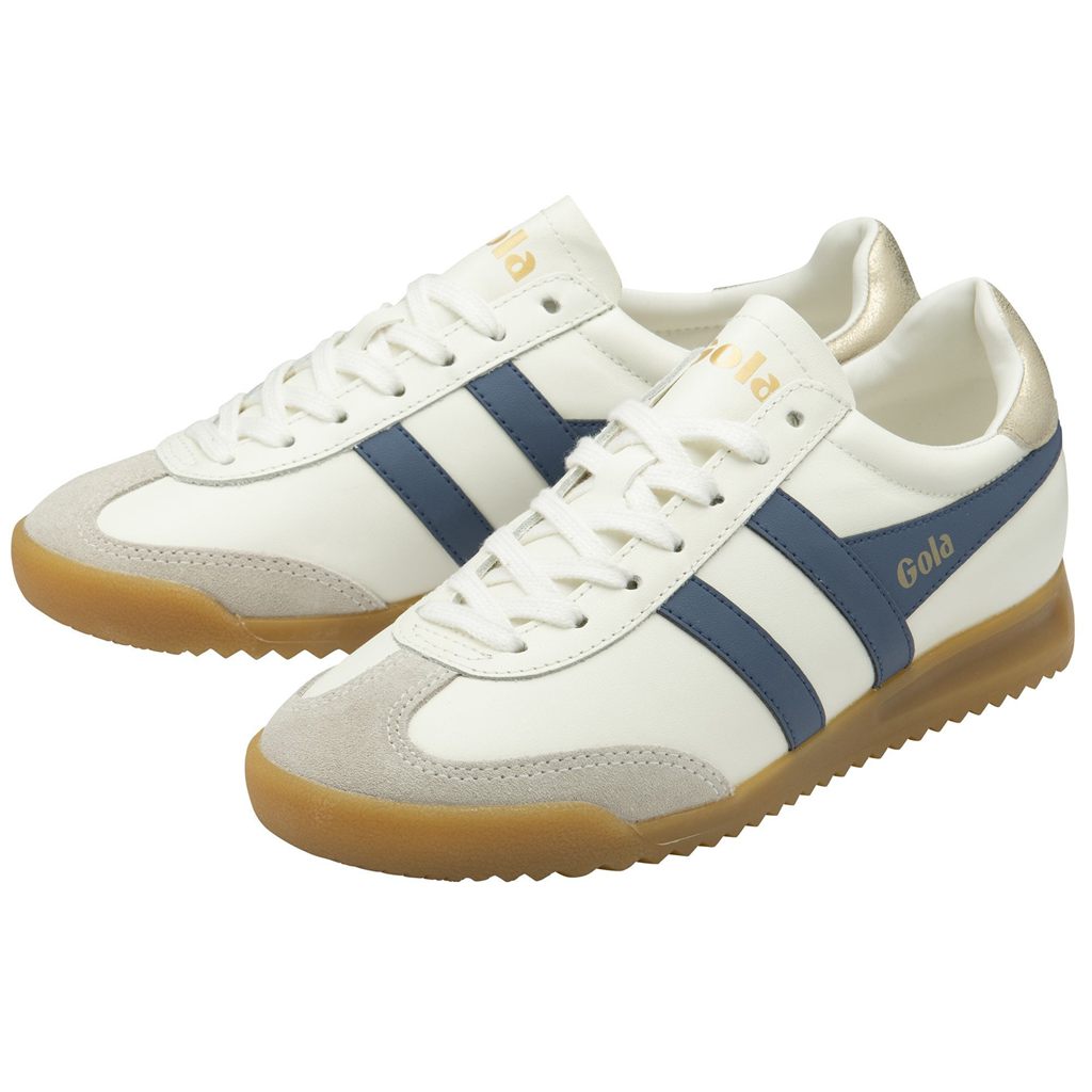 Gola Classics Torpedo Leather Sneakers Blancas Doradas Colombia | 369MEIQLJ