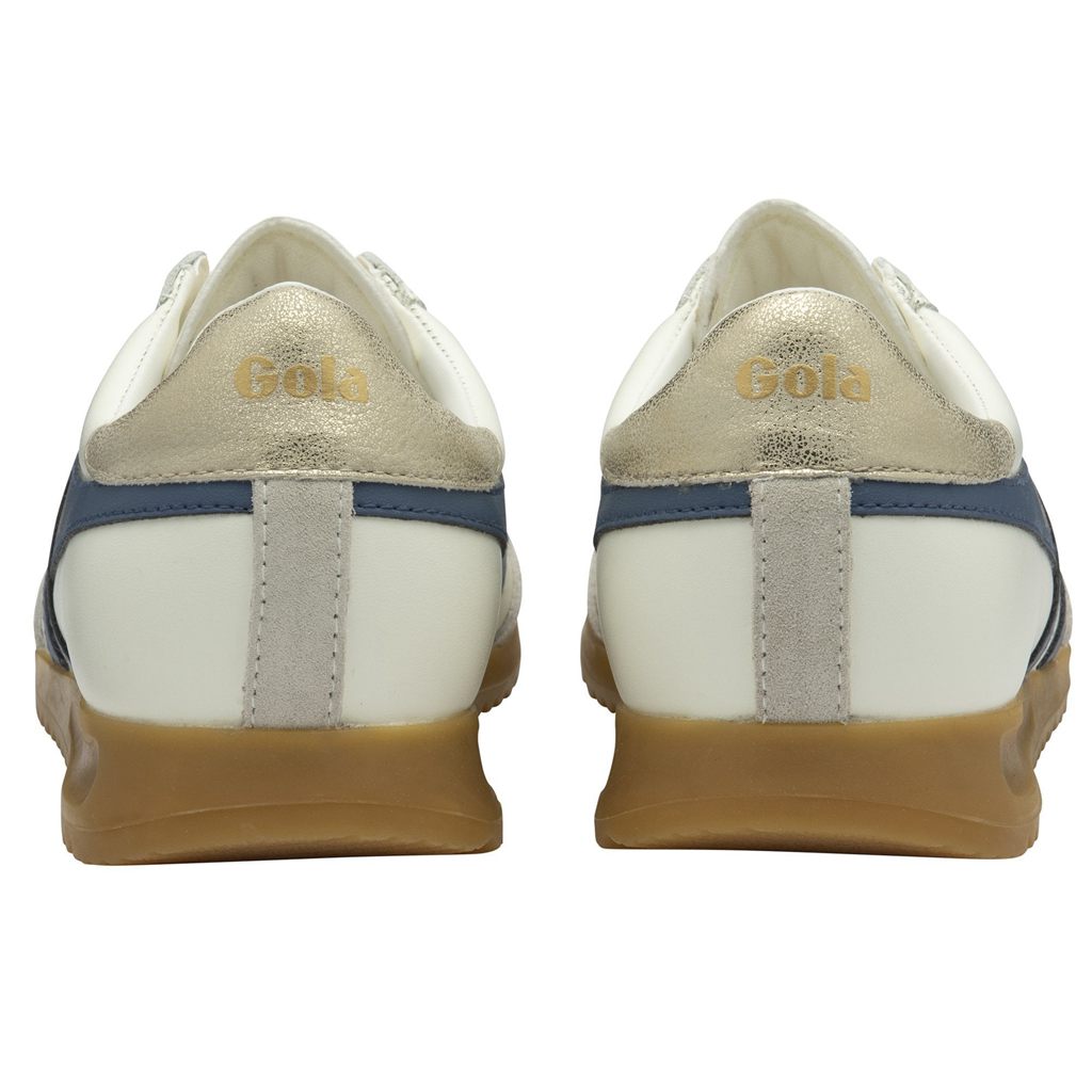 Gola Classics Torpedo Leather Sneakers Blancas Doradas Colombia | 369MEIQLJ