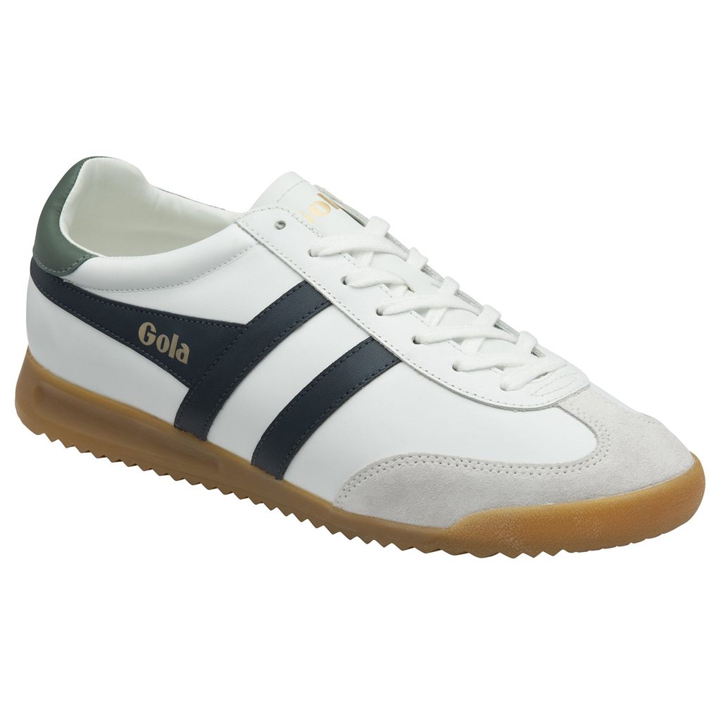 Gola Classics Torpedo Leather Sneakers Blancas Azul Marino Colombia | 086MJBXTN