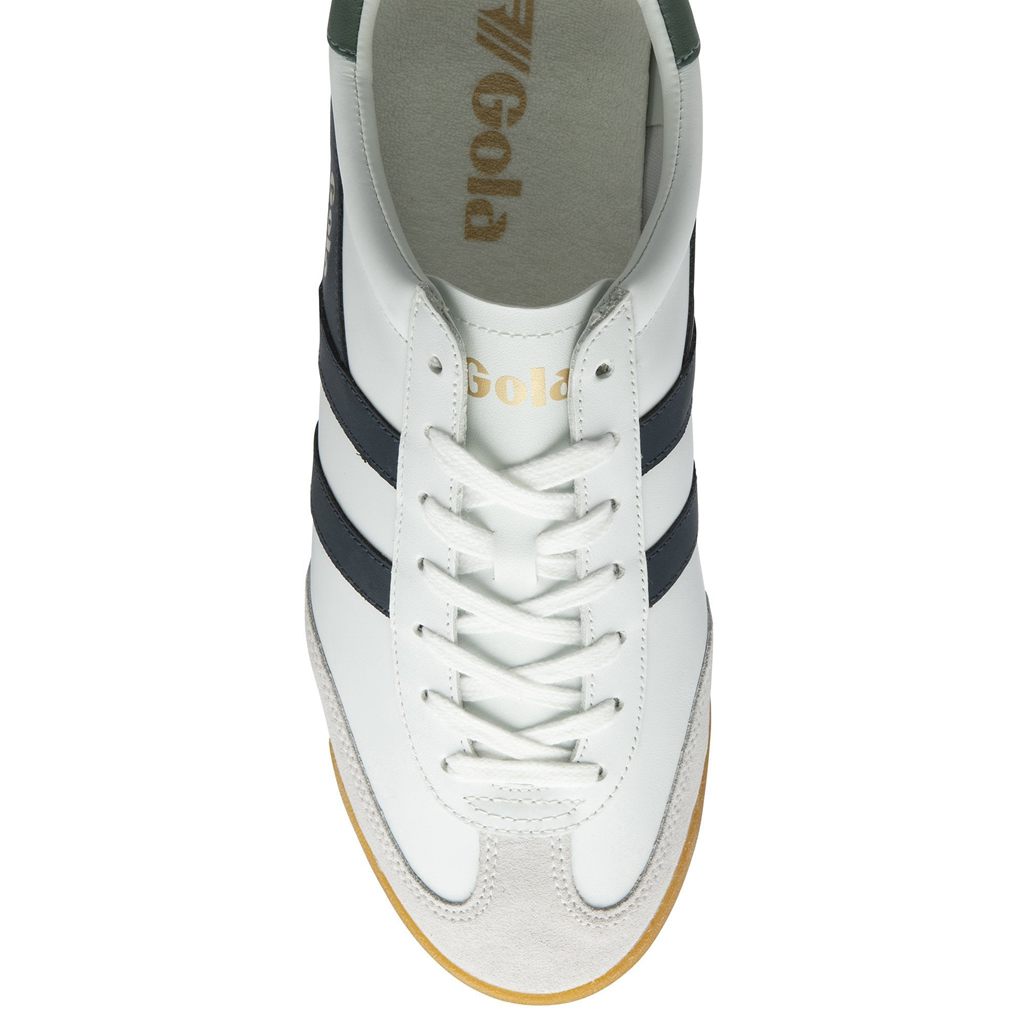 Gola Classics Torpedo Leather Sneakers Blancas Azul Marino Colombia | 086MJBXTN
