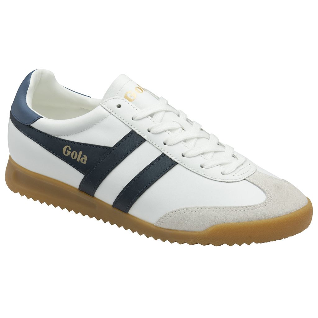 Gola Classics Torpedo Leather Sneakers Blancas Azul Marino Colombia | 987ZCUSIM