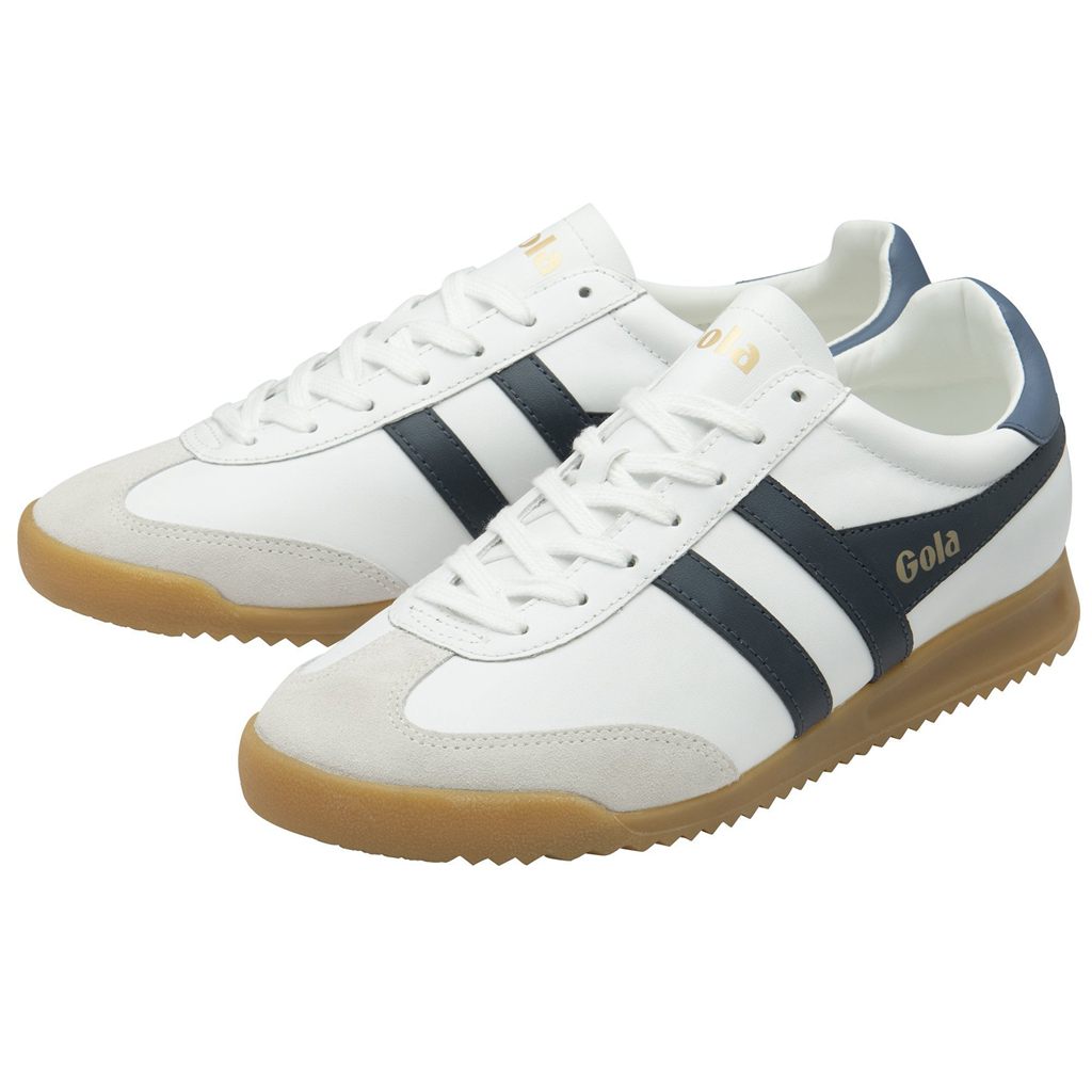 Gola Classics Torpedo Leather Sneakers Blancas Azul Marino Colombia | 987ZCUSIM