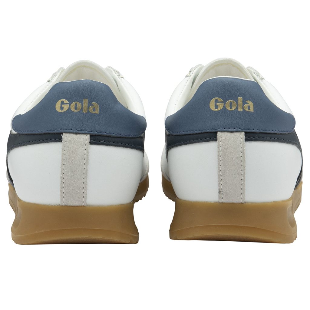Gola Classics Torpedo Leather Sneakers Blancas Azul Marino Colombia | 987ZCUSIM