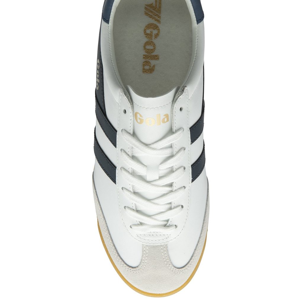Gola Classics Torpedo Leather Sneakers Blancas Azul Marino Colombia | 987ZCUSIM