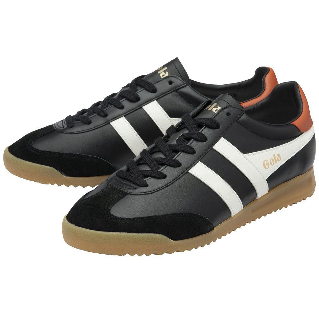 Gola Classics Torpedo Leather Sneakers Negras Blancas Naranjas Colombia | 327PRNOWK