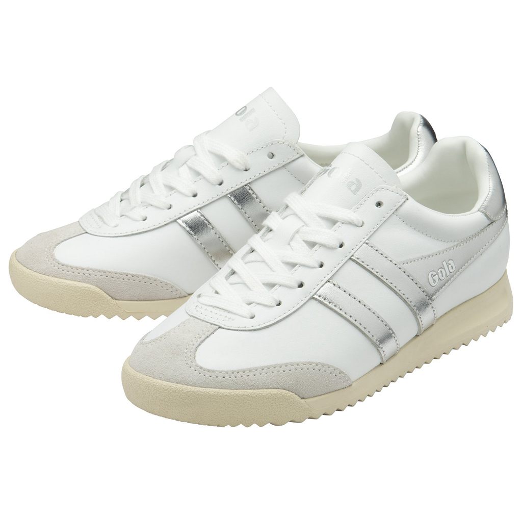 Gola Classics Torpedo Mirror Sneakers Blancas Plateadas Blancas Colombia | 791PLUBJZ