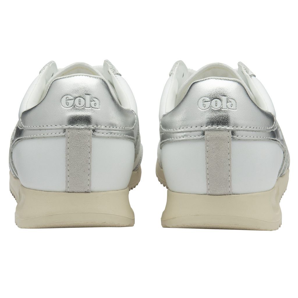 Gola Classics Torpedo Mirror Sneakers Blancas Plateadas Blancas Colombia | 791PLUBJZ
