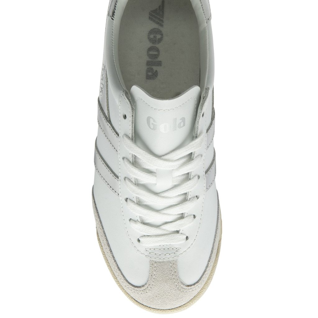 Gola Classics Torpedo Mirror Sneakers Blancas Plateadas Blancas Colombia | 791PLUBJZ