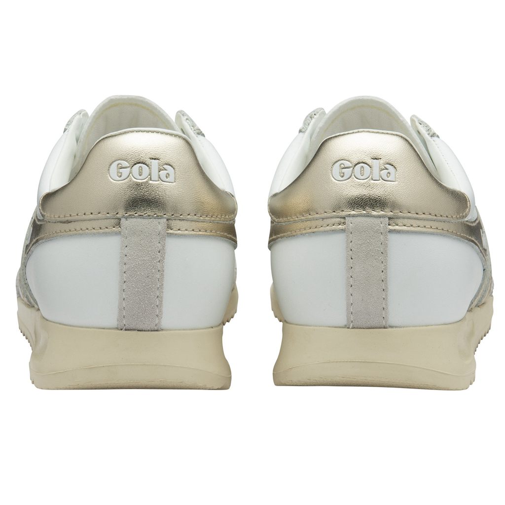 Gola Classics Torpedo Mirror Sneakers Blancas Doradas Blancas Colombia | 085IVYTOW