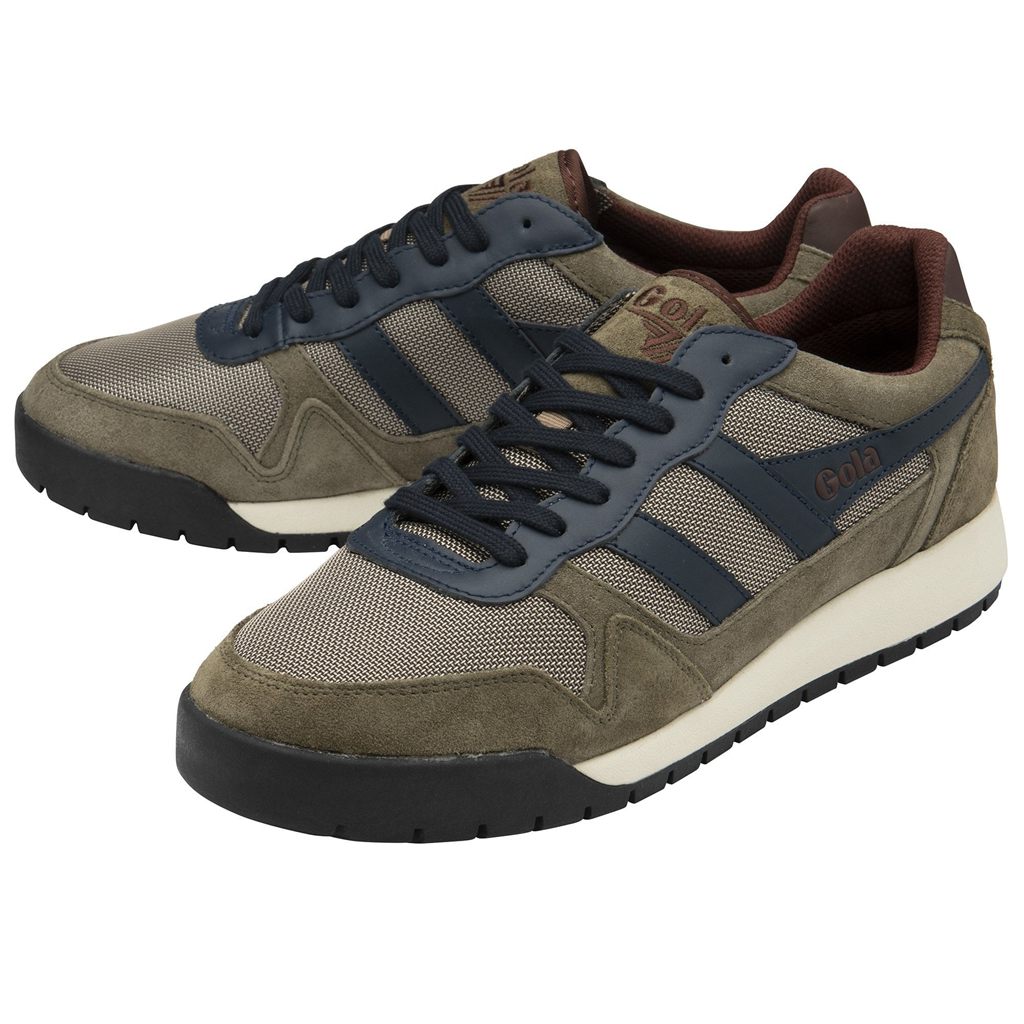 Gola Classics Trek Low Sneakers Kaki Azul Marino Burdeos Colombia | 805ZYSATU