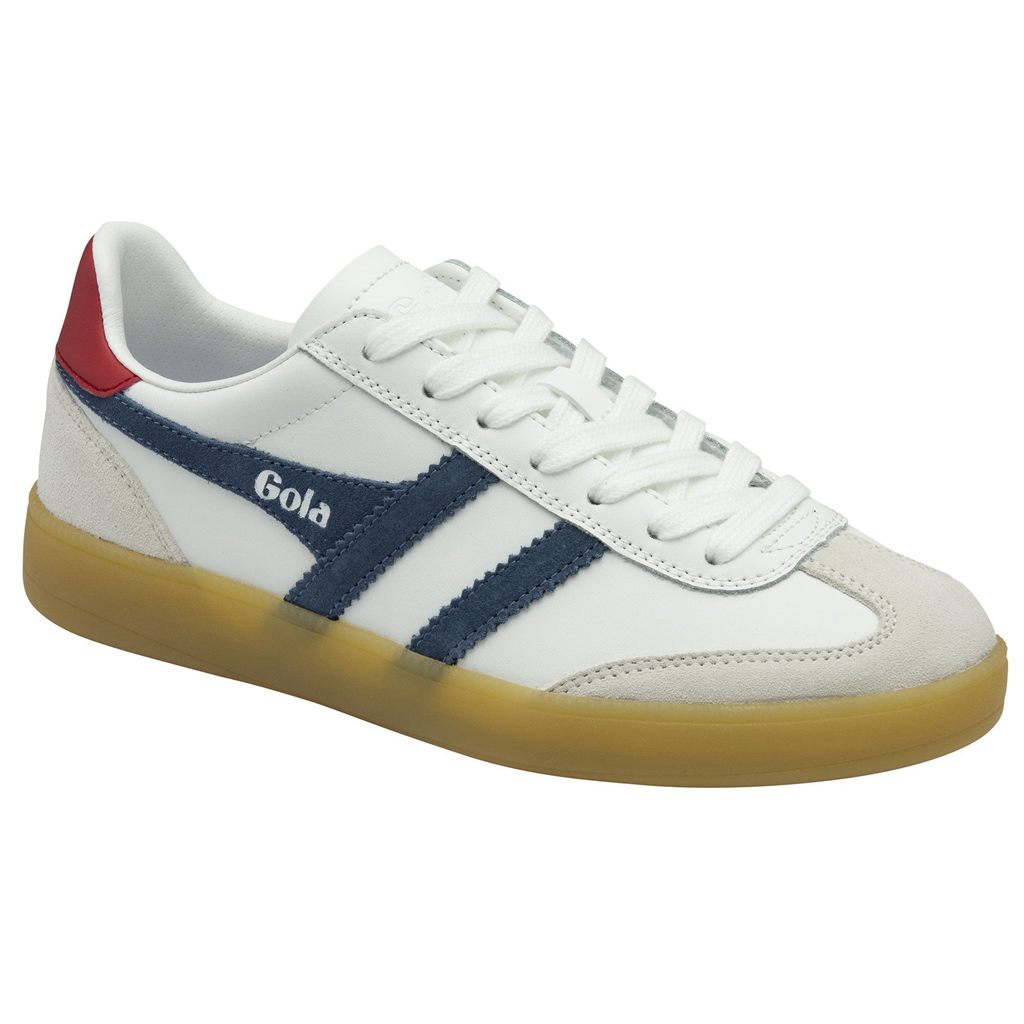 Gola Classics Viper Leather Sneakers Blancas Rojas Oscuro Colombia | 468UVFSYK