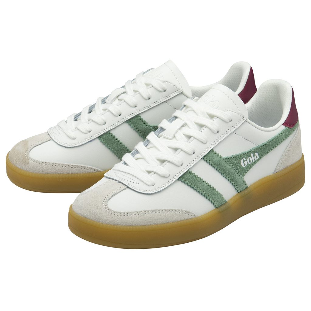 Gola Classics Viper Leather Sneakers Blancas Verde Colombia | 602RYCMGQ
