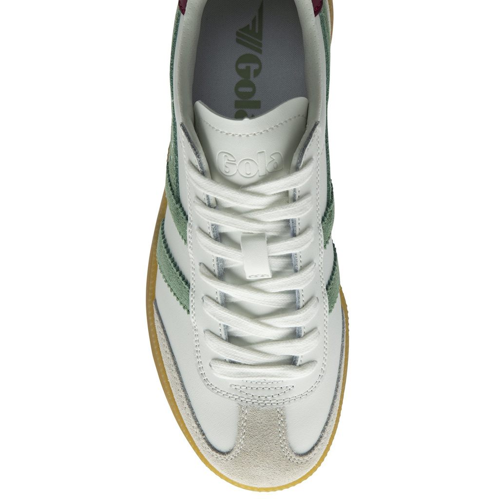 Gola Classics Viper Leather Sneakers Blancas Verde Colombia | 602RYCMGQ