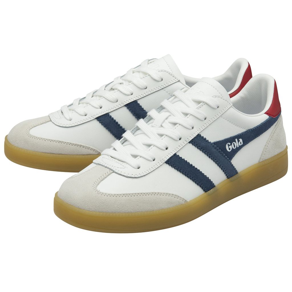 Gola Classics Viper Leather Sneakers Blancas Rojas Oscuro Colombia | 632RTVKAU