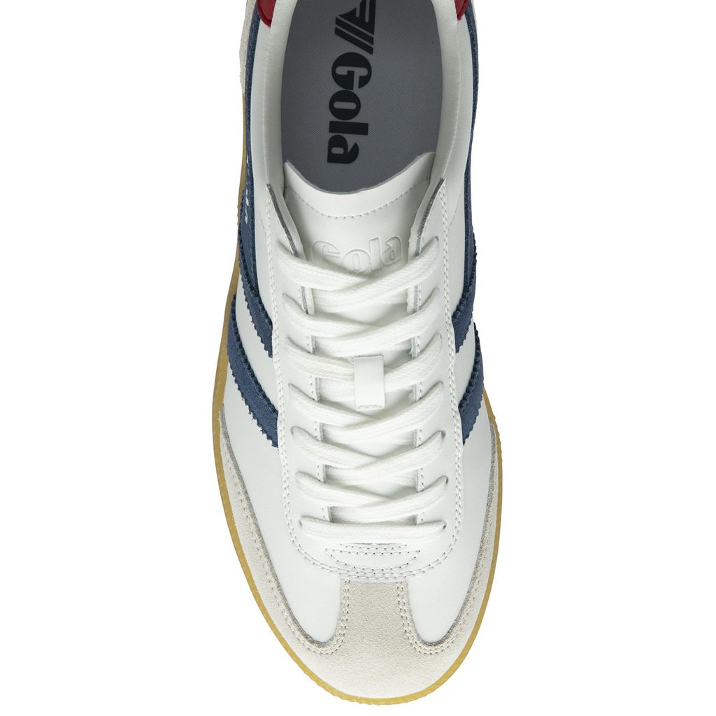 Gola Classics Viper Leather Sneakers Blancas Rojas Oscuro Colombia | 632RTVKAU