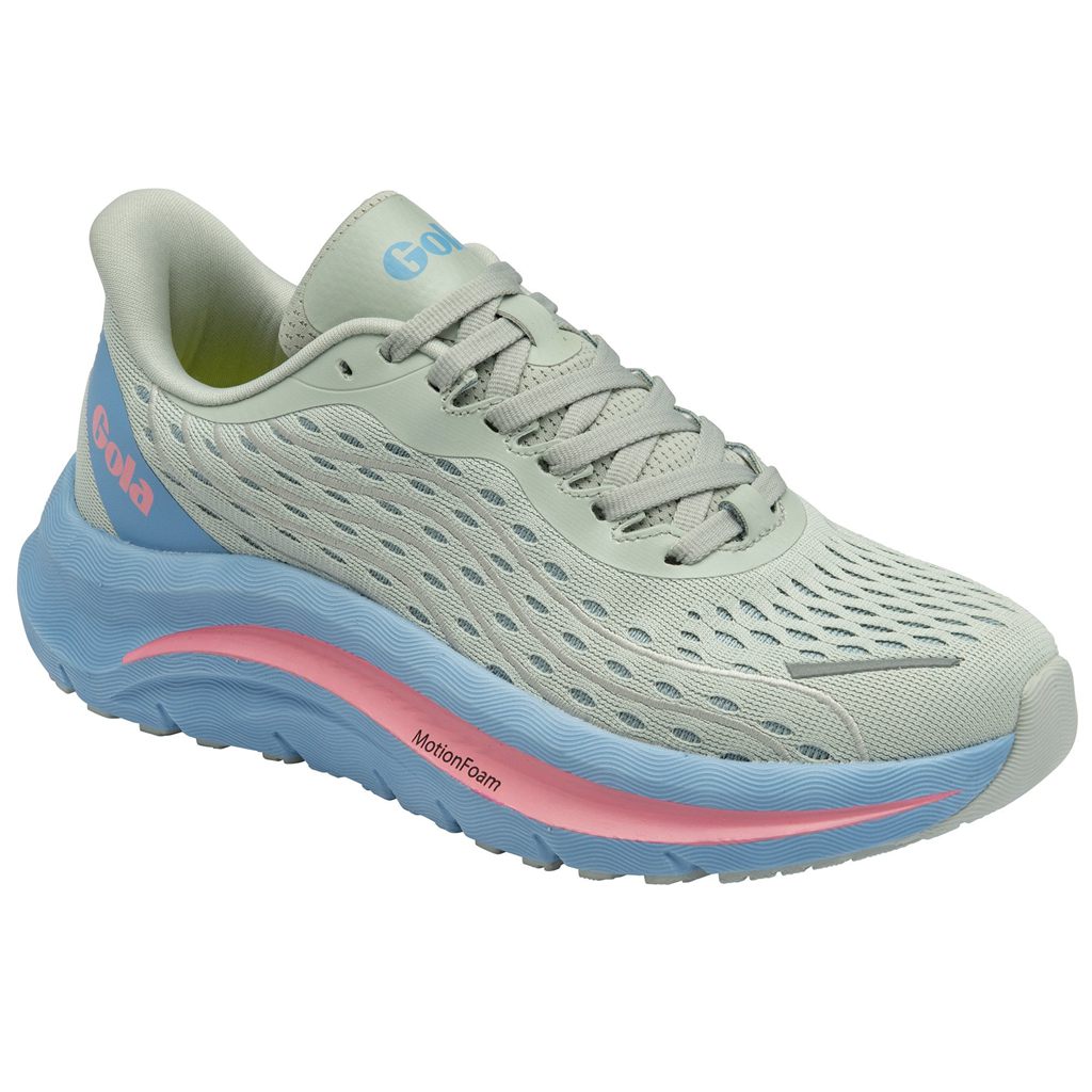 Gola Performance Alzir Speed Sneakers Gris Claro Azules Rosas Colombia | 978ZAQKFS