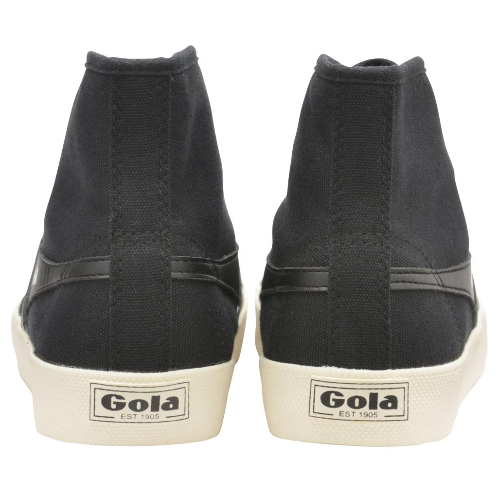 Gola Vegan Classics Coaster High Sneakers Negras Blancas Colombia | 260XAIMZU