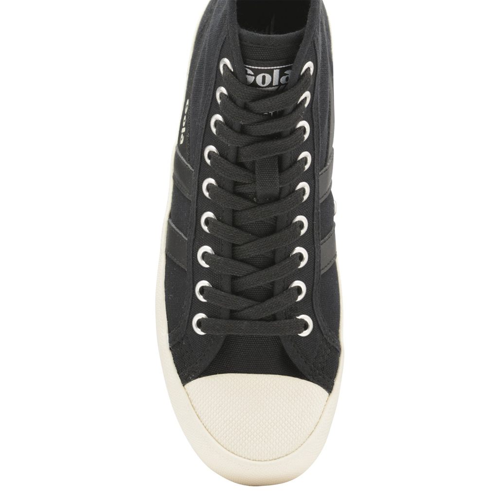 Gola Vegan Classics Coaster High Sneakers Negras Blancas Colombia | 260XAIMZU