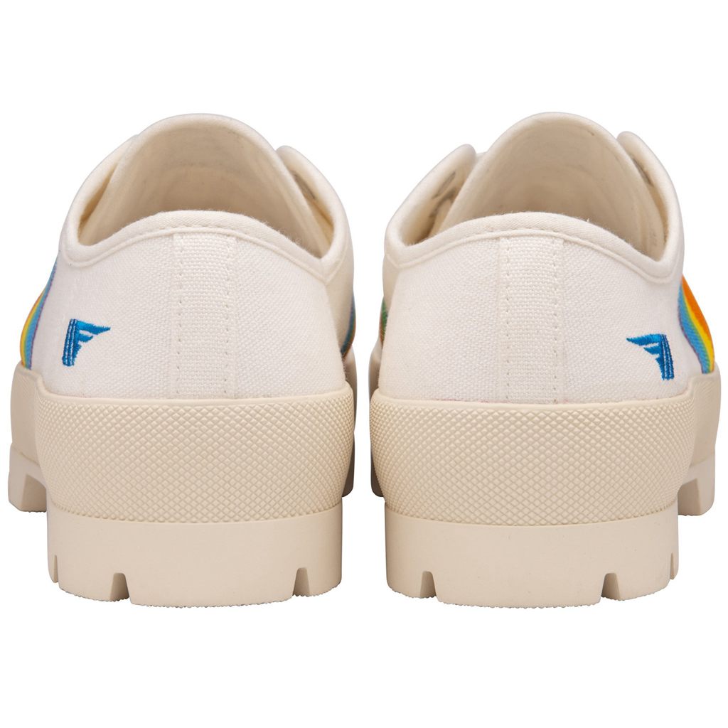 Gola Vegan Classics Coaster Peak Rainbow Shoes Blancas Colombia | 657IMSZGK