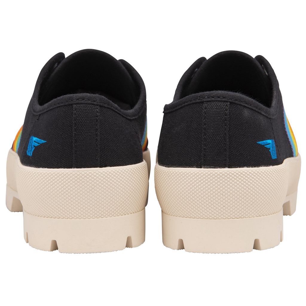 Gola Vegan Classics Coaster Peak Rainbow Shoes Negras Colombia | 389IKGNZF