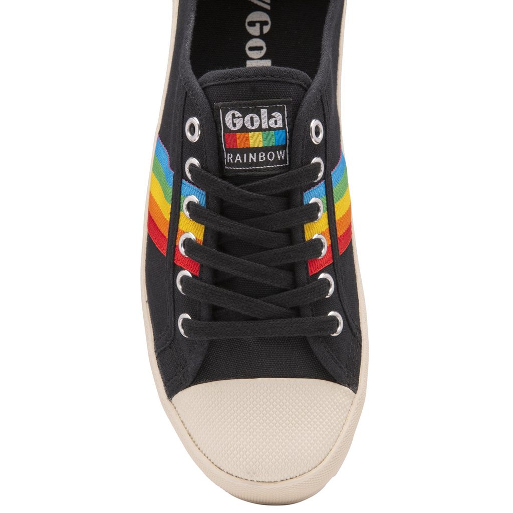 Gola Vegan Classics Coaster Peak Rainbow Shoes Negras Colombia | 389IKGNZF